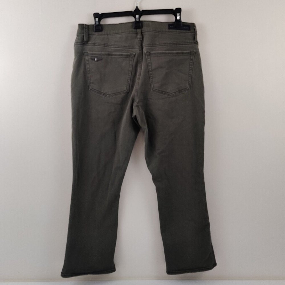 Rock & Republic Womens Green Flat Front Casual Denim Straight Jeans Size 14